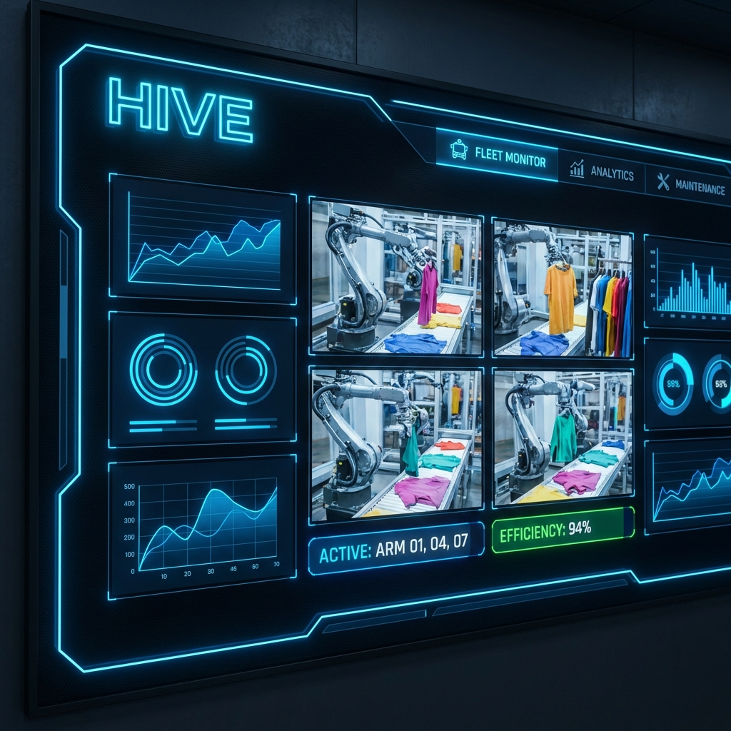 Planiform GOH Hive - automated garment storage and retrieval